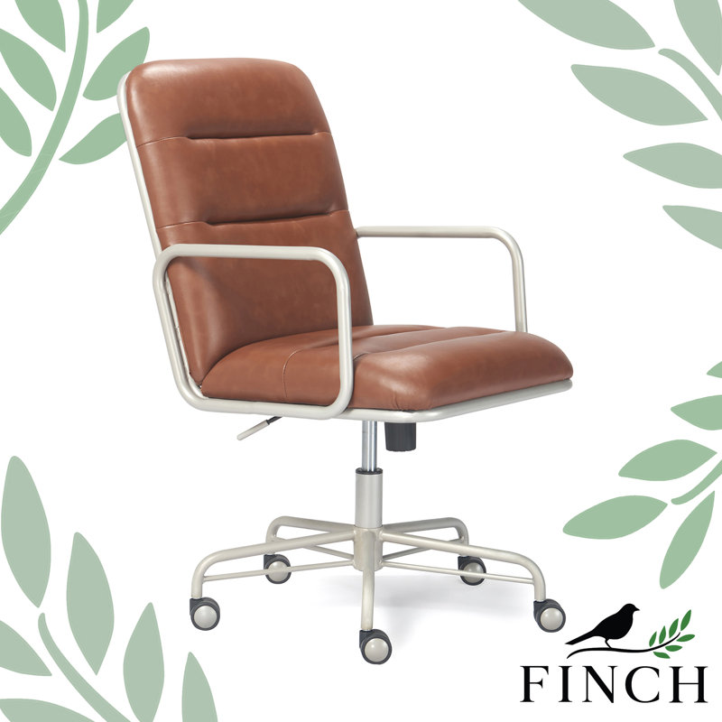 Neo Ergonomic Swivel Office Chair, Zinc, Brown
