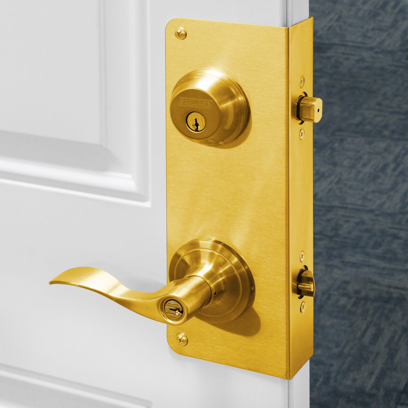 Solid Brass Door Reinforcer with Double Bore
