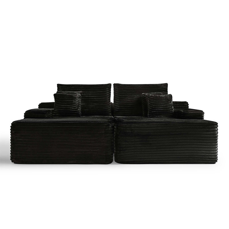 Méridienne surdimensionnée double, canapé-lit moelleux en nuage, canapé nuage désossé rembourré avec siège profond, sans assemblage, idéal pour le salon et la chambre à coucher