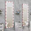 Miroir Hollywood avec lumières - cadre rose