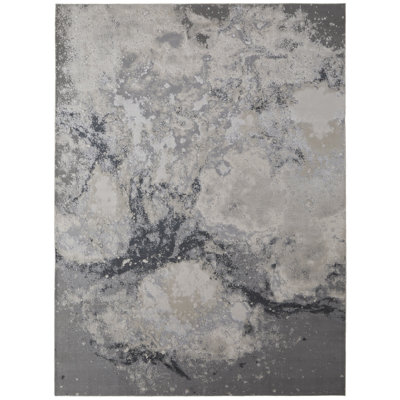Gray Abstract Area Rug