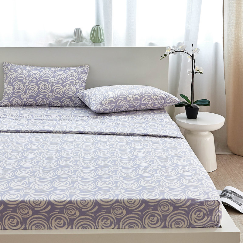 Ensemble de draps en microfibre Vilano Choice, Lavande, Drap simple, 1 drap-housse, 1 drap plat et 1 taies