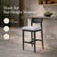 Tabourets d'extérieur (ensemble de 2) - Aluminium noir Ember avec coussins Sunbrella - Dossier ergonomique
