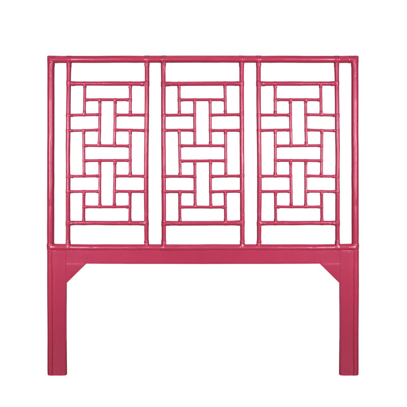 Ohana Rattan Open-Frame Headboard, Hot Pink, Queen