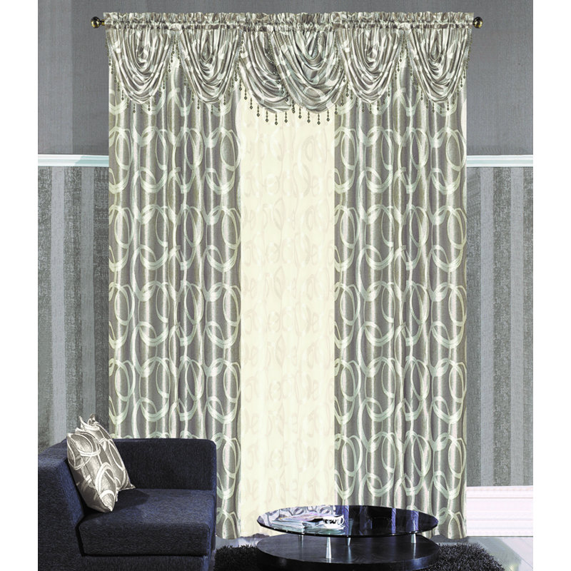 Quays Geometric Swag Window Valance
