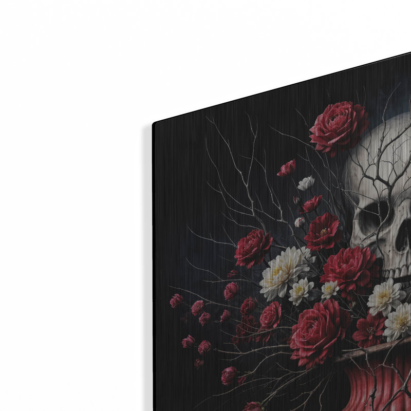  «Fleurs mortes 1» par KIR.DART, art mural en métal, H 24 po x l 24 po