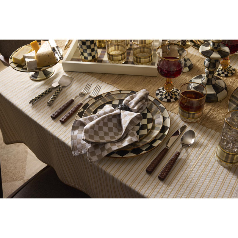 Courtly Check Small Enamel Candlestick