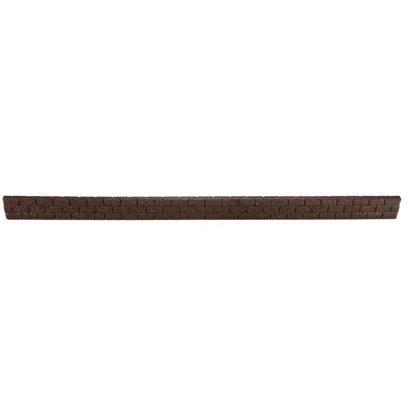 4 ft. Brickface Rubber Landscape Lawn Edging, Brown