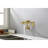 Wall Mounted Brass Pot Filler Faucet - Modern Style With Swing Arm Brushed Gold Control Water Flow Easily Two Handles Corrosion In Design For Versatile Filling Quiet-1876426081