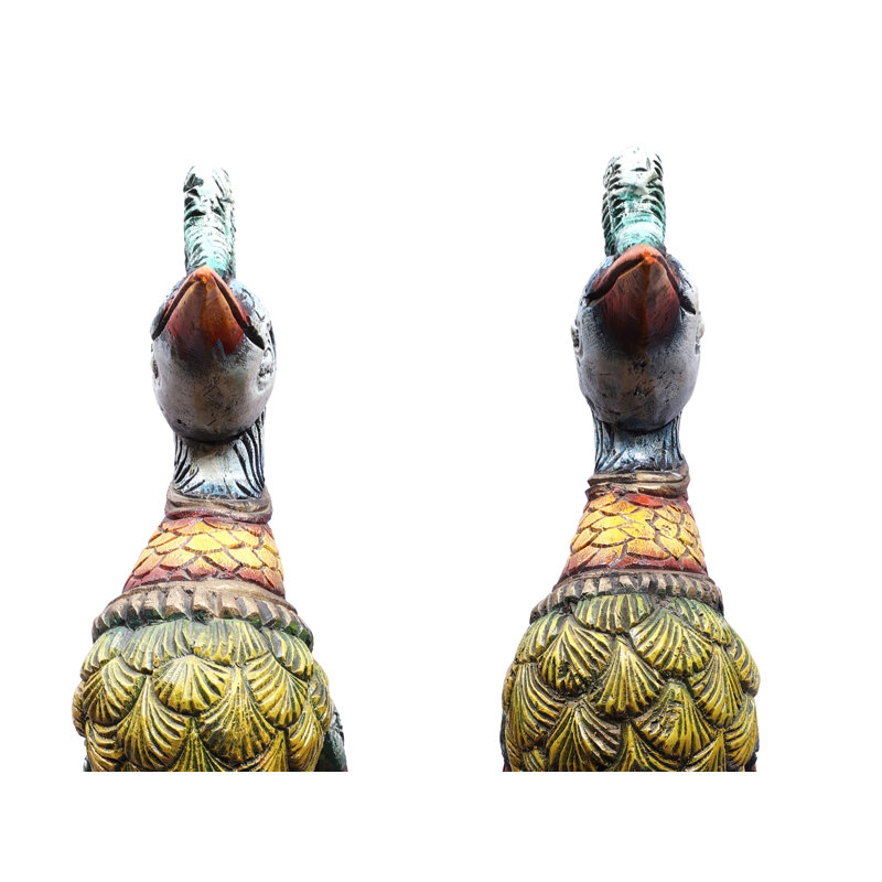  Paire de figurines en bois 24 po