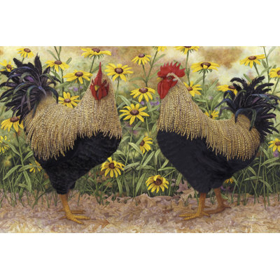 Roosters En Place III by Marcia Matcham - Wrapped Canvas Art Prints