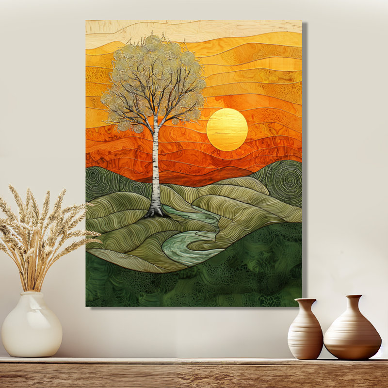 Whittlesey - arbre, décoration murale en métal, reproduction d'art moderne en métal, H 20 po x l 12 po
