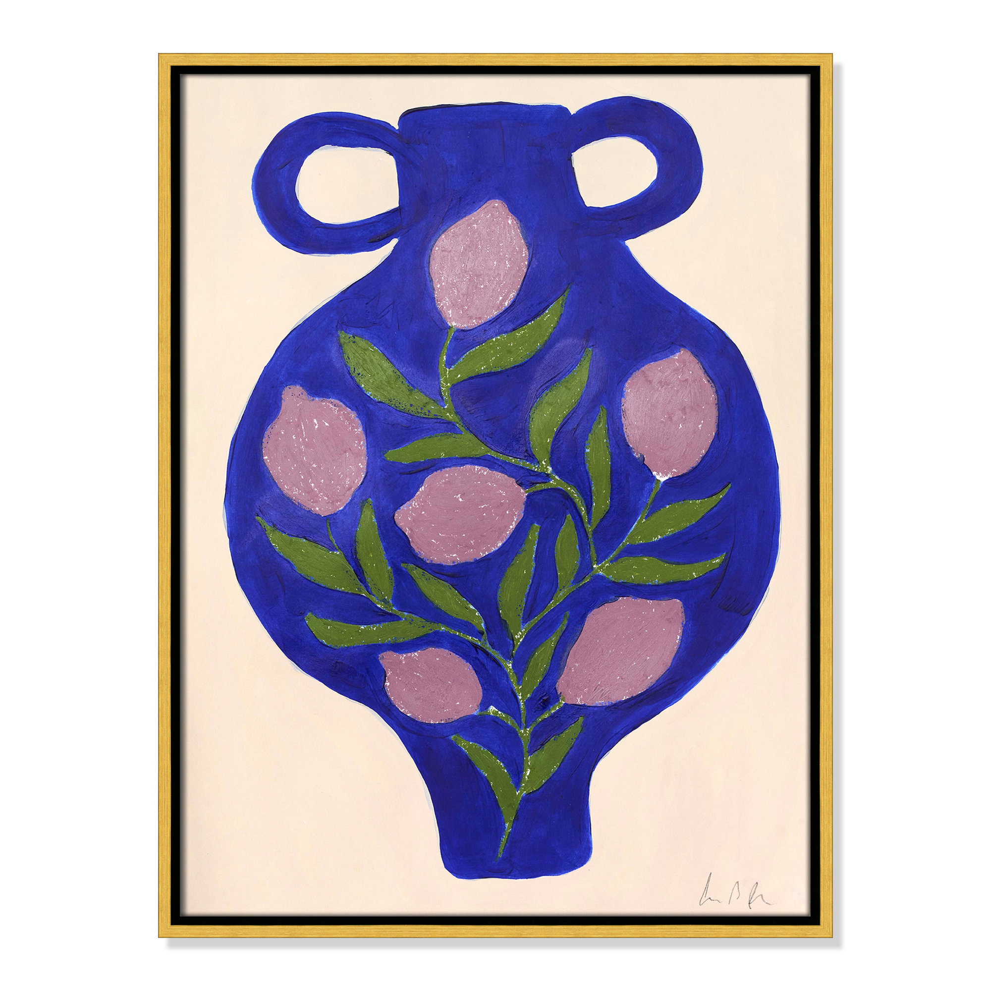 Vase No. 03 Print by Camilla Bergqvist, 25.5" H x 19.5" W, Gold