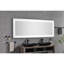 Miroir de salle de bain mural 72 po x 32 po avec éclairage à DEL 3 couleurs, brouillard, mémoire, gradation continue, verre à haute intensité, aluminium blanc, décoration de salle de bain brouillard à intensité variable avant et rétroéclairé, aluminium