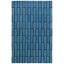 Tapis ivoire / bleu en laine / coton touffeté à la main Kabena-26769552