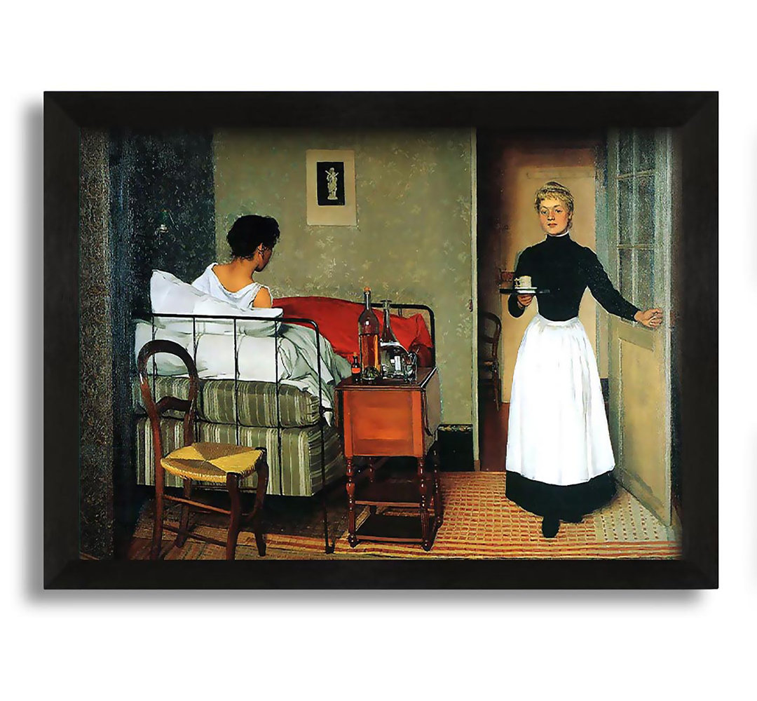 Gerahmtes Leinwandbild Felix Vallotton the Sick