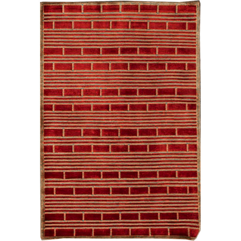 Hand-Knotted High-Quality Wine Area Rug