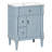 24 Inch Bathroom Vanity With Sink, Grey Blue Freestanding Bathroom Cabinet With Flip Drawer, Adjustable Shelf, Solid Rubberwood Frame, MDF Panels & Metal Handles-796840110-796840111