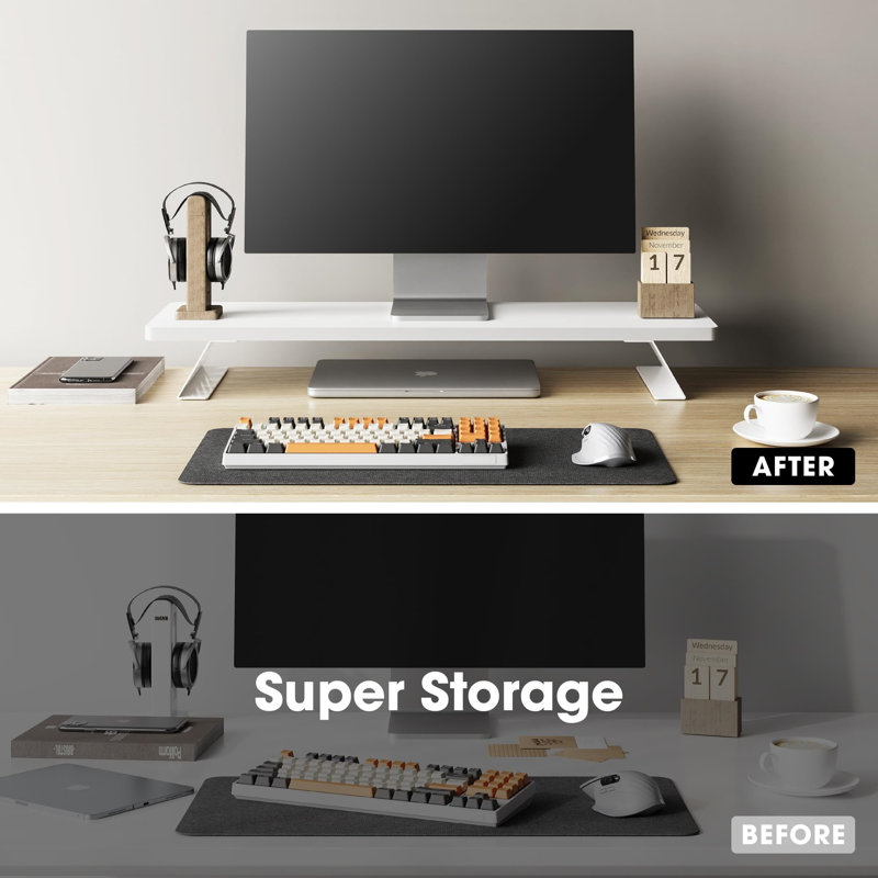Monitor Stand, White