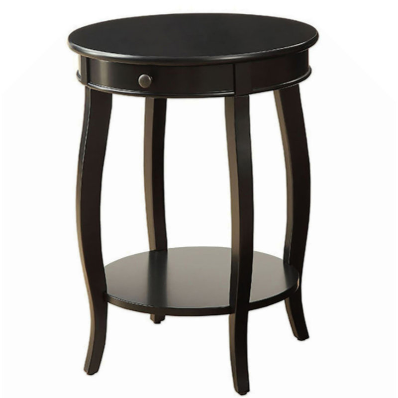 Bouie End Table with Storage, Black