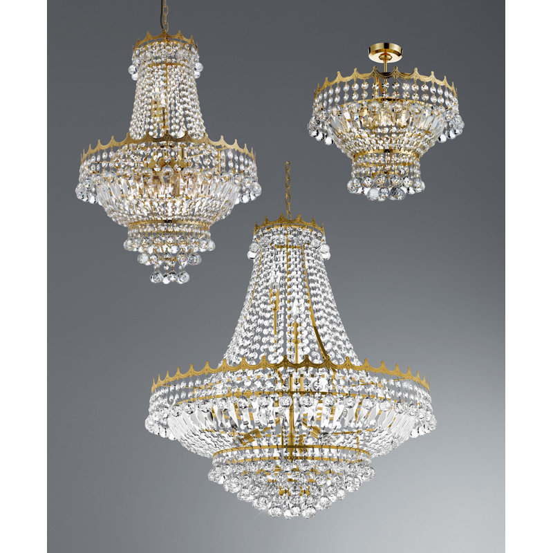 Branden 9 - Light Chandelier, Gold Plated