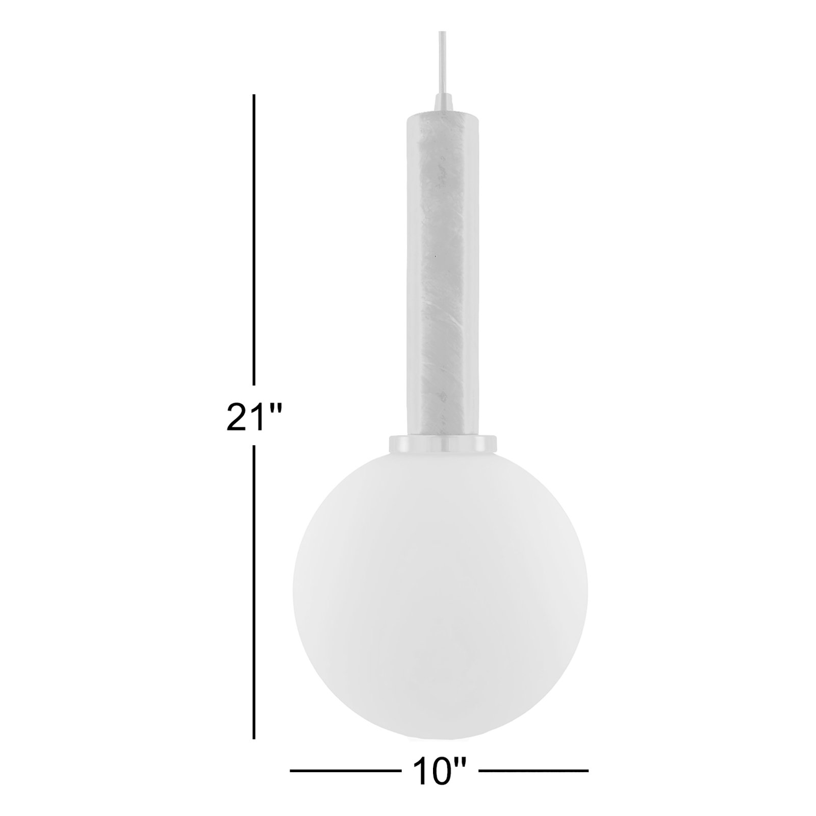 Single Light Pendant, White