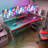 Aidan Z-Shaped Gaming Desk with Monitor Stand-1357010359