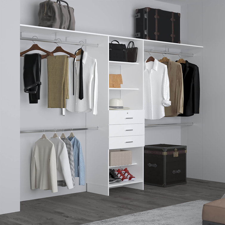 Système de placard, 3 tiroirs, 5 tablettes
