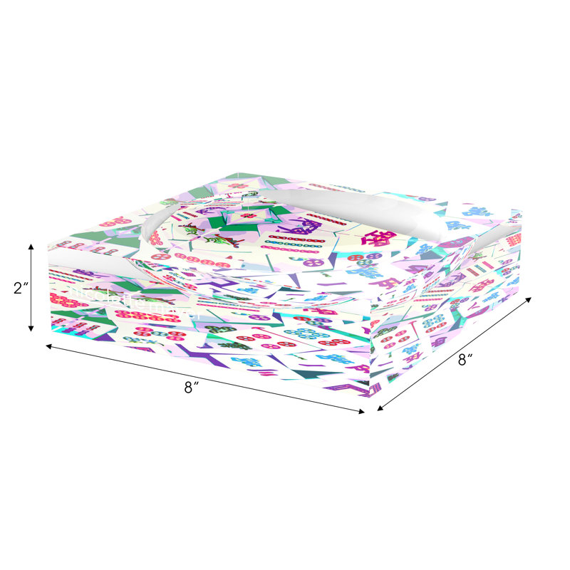 Mahjong Abstract Candy Catchall Dish, 8"W x 8"D x 2"H, Lively