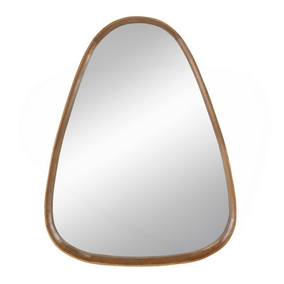 Unique Irregular Wooden Frame Mirror For Home Decoration Enhancement
