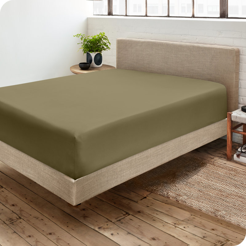 Microfiber Fitted Sheet, Twin XL Fitted Sheet, Olive