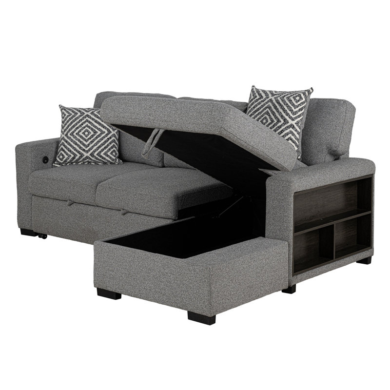 Loeffler Upholstered Sectional With Chaise, Right Hand Facing