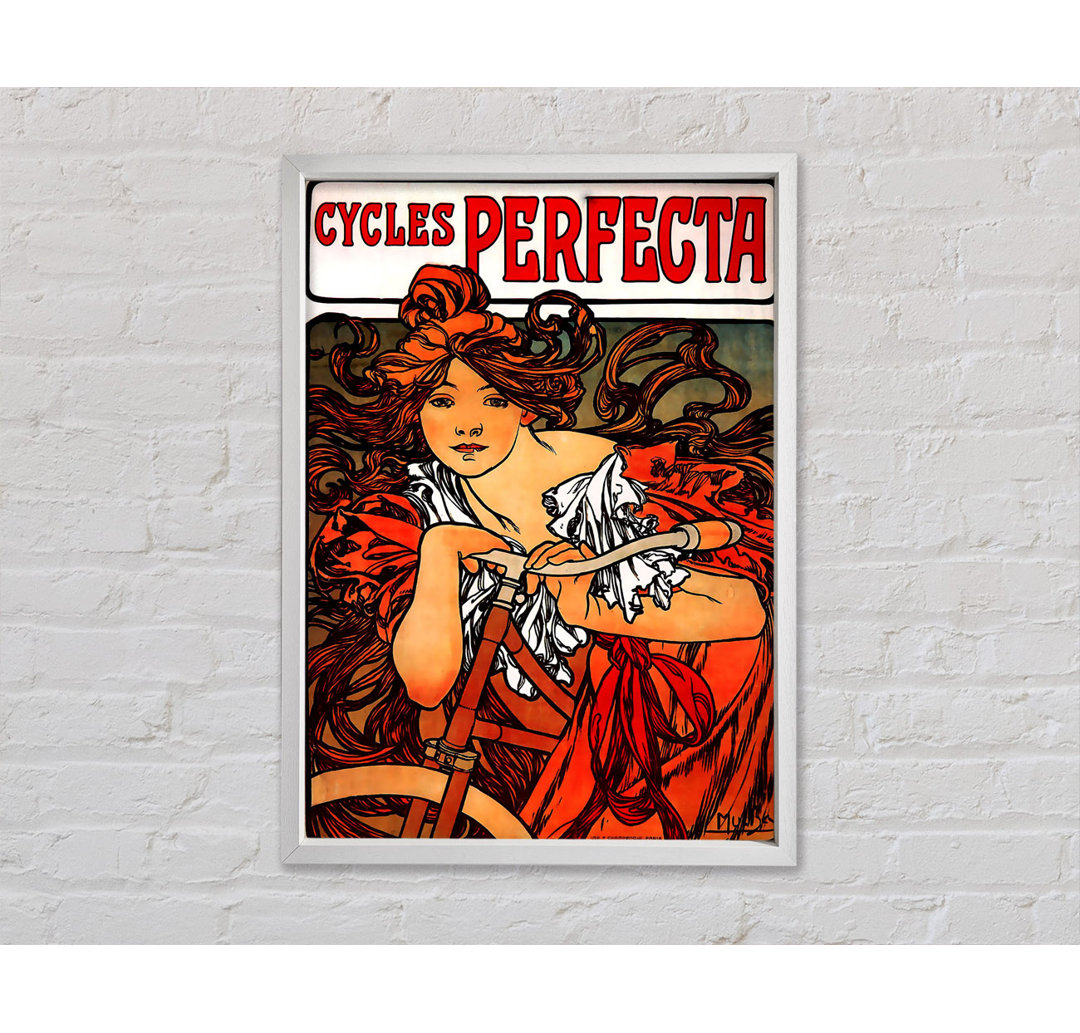 Alphonse Mucha Cycles Perfecta - Einzelner Bilderrahmen Kunstdrucke auf Leinwand