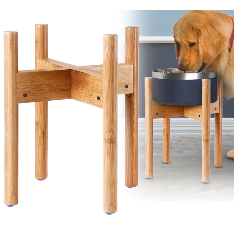 Support pour chien pour chien de grande taille (voir le guide des tailles) - Utiliser pour élever, élever de la nourriture et de l'eau pour chien, détourner les fourmis / insectes - extensible latéralement, s'adapte à différentes tailles