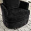 Fauteuil pivotant en chenille avec métal à 360 degrés, confortable et respirant pour une utilisation à long terme, idéal pour le bureau ou la maison, instructions d'assemblage simples et claires, plateau tournant, couleur noire
