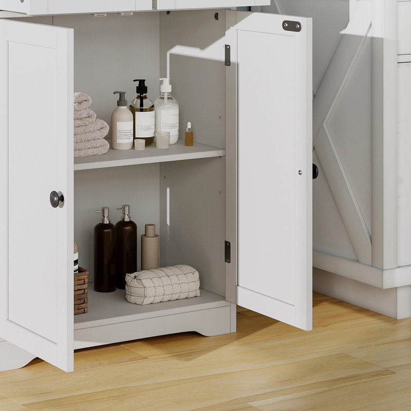 Freestanding Bathroom Storage Cabinet, White