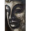 « lotus & bouddha », peinture sur bois