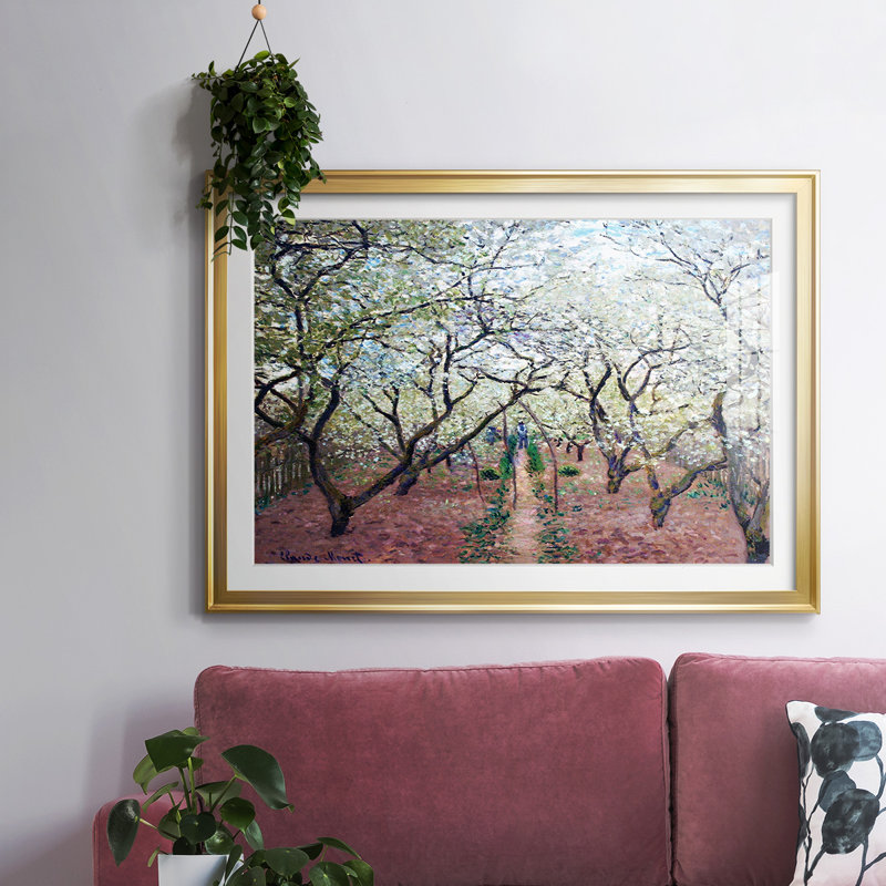 Orchard In Bloom, 1879, reproduction d'art sur papier, Or, H 15 po x l 21 po x P 1,5 po