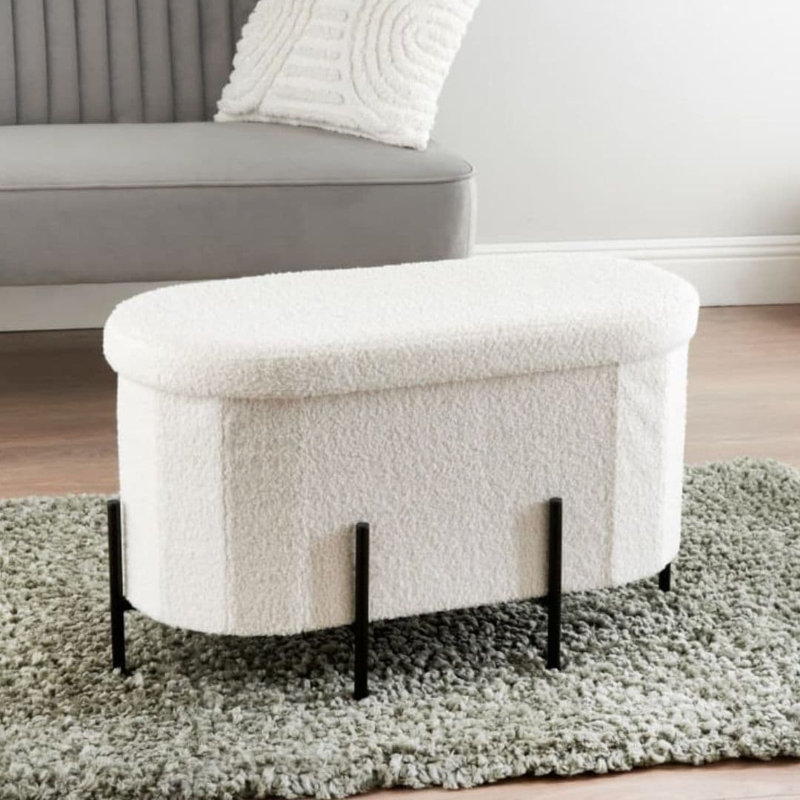77cm Wide Curved Footstool Ottoman