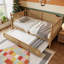Lit de jour gigogne simple / double UnaFlora, lit en rotin massif et lit en rotin-982213773