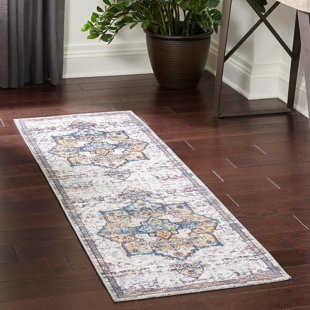  Custom Made Runner Rug Low Pile With Rubber Backing For Kitchen  Foyer Hallway Entry Choose Your Length Size 26 Inch Wide French Scroll  Fleur De Lis Design Brown White Color (49