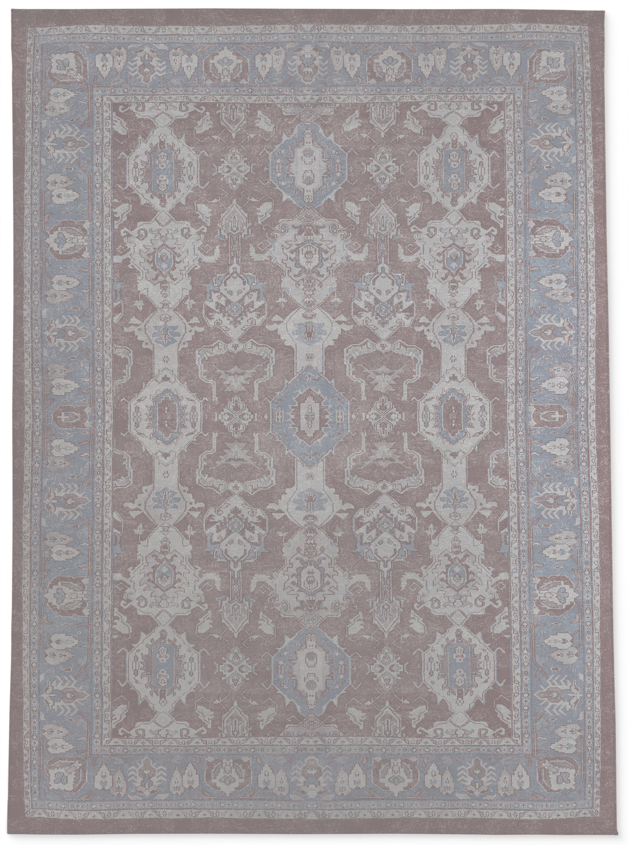 Langley Street Dife Oriental Blush, Light Blue Indoor / Outdoor Area ...