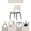 Ensemble de 2 chaises de salle à manger modernes et minimalistes en similicuir, dossier confortable, pieds en métal-1984275240