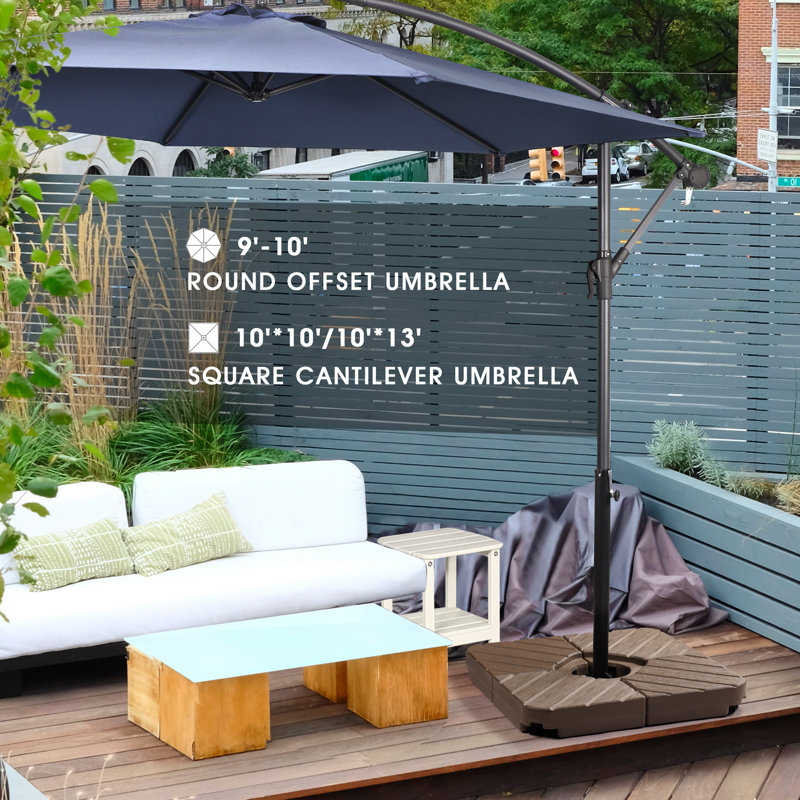 8.1kg Plastic Free Standing Umbrella Base, Brown