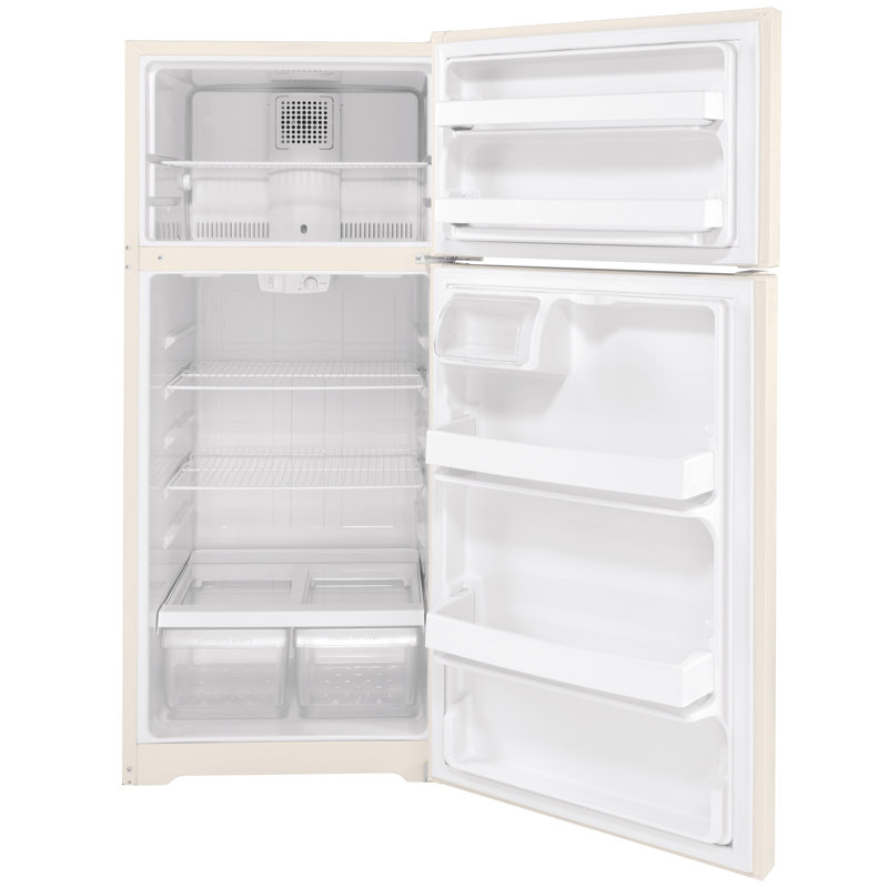Réfrigérateur à congélateur supérieur 28 po 16,6 pi³, Bisque
