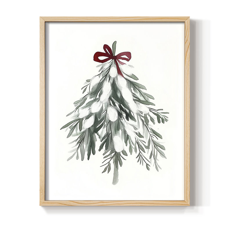 «Christmas Holiday Art» DCCCLxxix, reproduction d'art encadrée - bois massif, Naturel, H 11 po x l 9 po