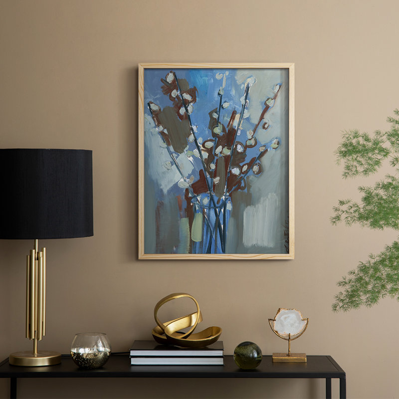 Winter Willow I, reproduction encadrée - bois massif, H 11 po x l 9 po
