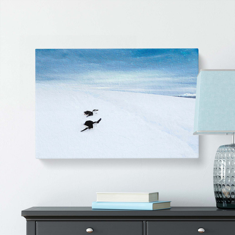 Playing Penguins - Wrapped Canvas, 50cm H x 76cm W x 3cm D