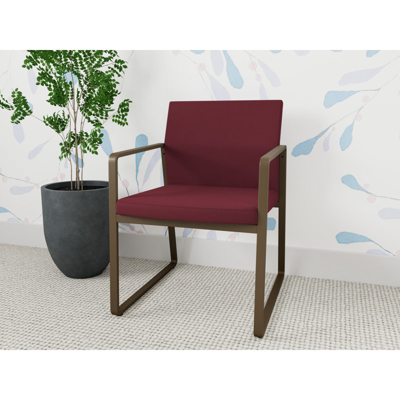 Chaise d'invité Gansett, Bronze, Tissu vin ouvert