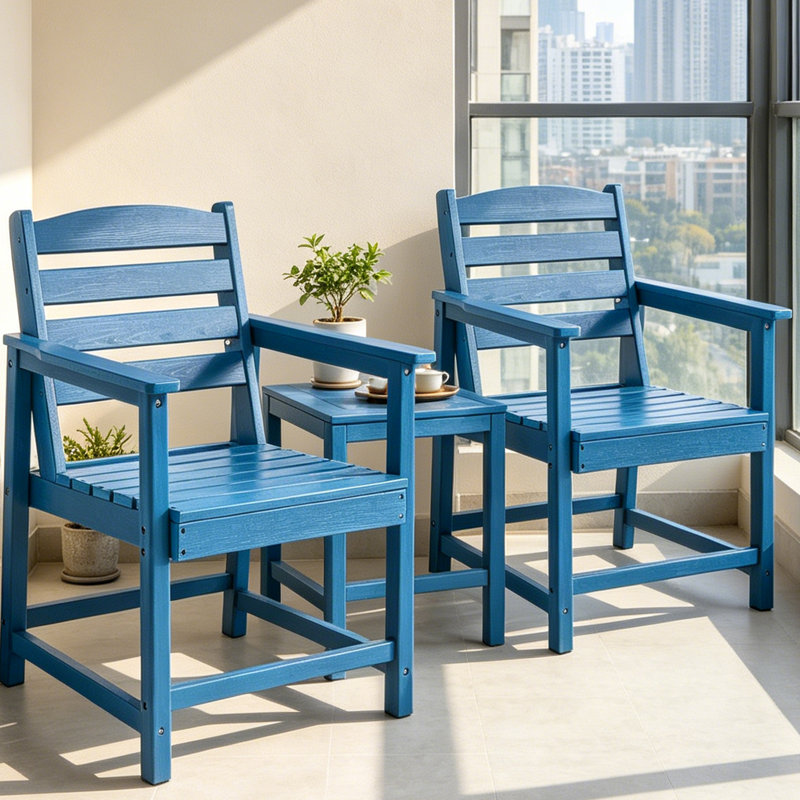 Chaise de patio, Bleu